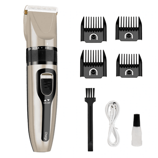 Phisco Men's Body Hair Trimmer,IPX7 Waterproof USB Rechargeable Cordless Hair Trimmer Set for Home Travel Gold