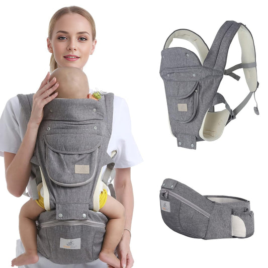 Yadala Baby Carrier with Hip Seat Baby Hip Seat Newborn to Toddler Infant Baby Holder Baby Hip Seat Carrier (New Gray)