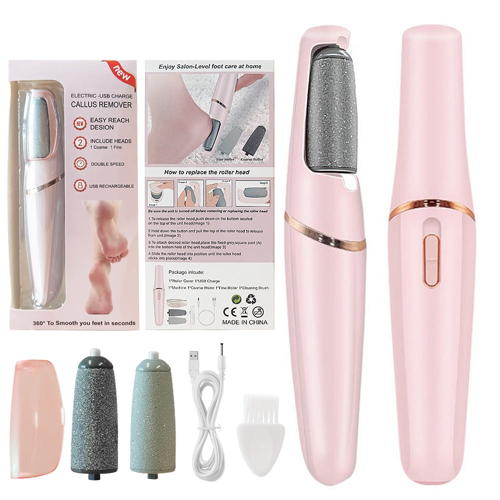 Pedicure Tools File and Foot Callus Remover Pedicure Kit Pedi Spin Tool, Pink