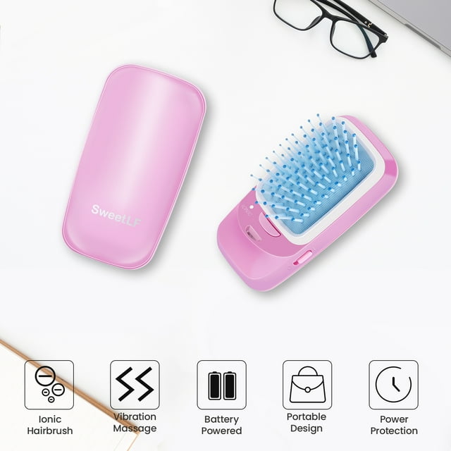 Portable Electric Ionic Hairbrush Mini Ion Hair Brush Comb Massage Hair Styling Tools