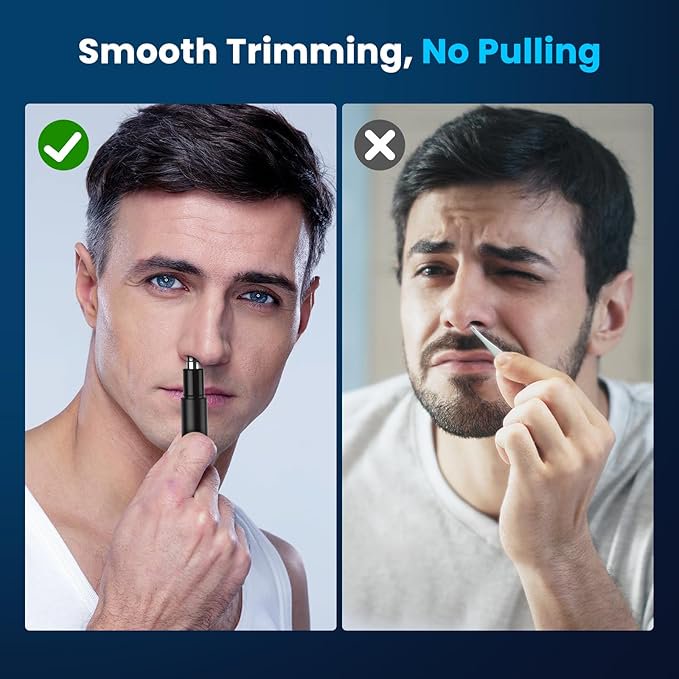 Nose Hair Trimmer for Men, SweetLF Painless USB Rechargeable Nose Hair Trimmer, Lightweight (26g), Black