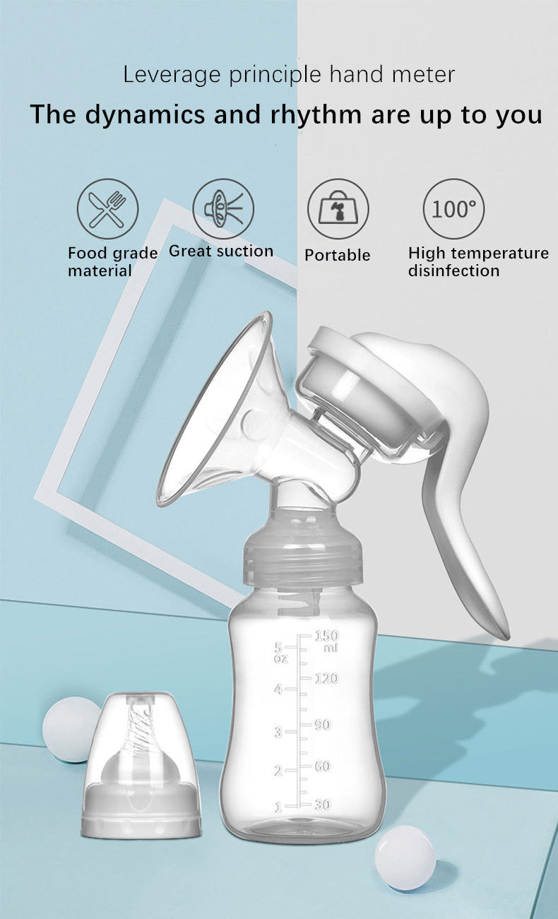 Yadala Advanced Manual Breast Pump Lightweight and Convenient, One Bottle is Universal