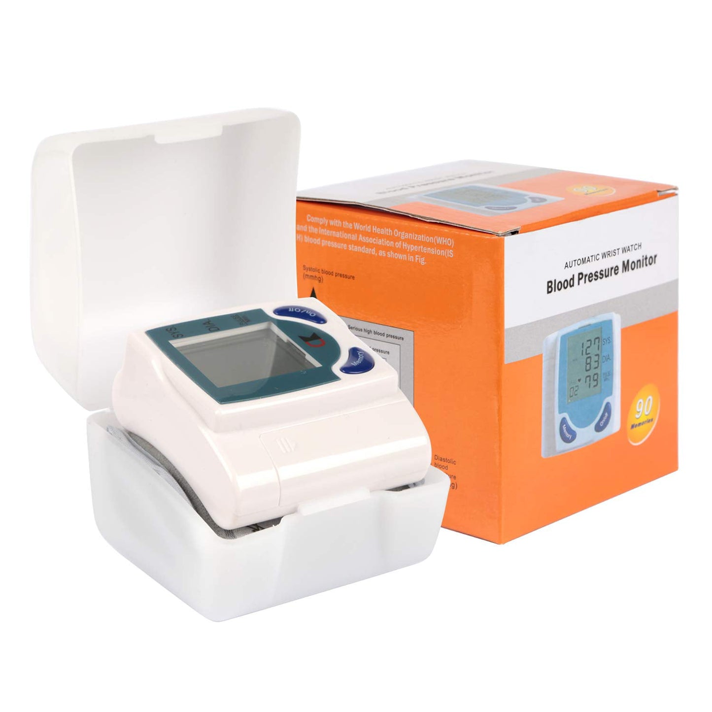 Blood Pressure Monitor, Digital Wrist Blood Pressure Cuff with Measures Pulse, Diastolic and Systolic