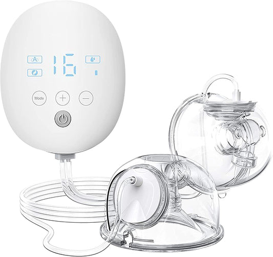 Yadala Wearable Wireless Double Electric Breast Pump, 16 Levels 3 Modes