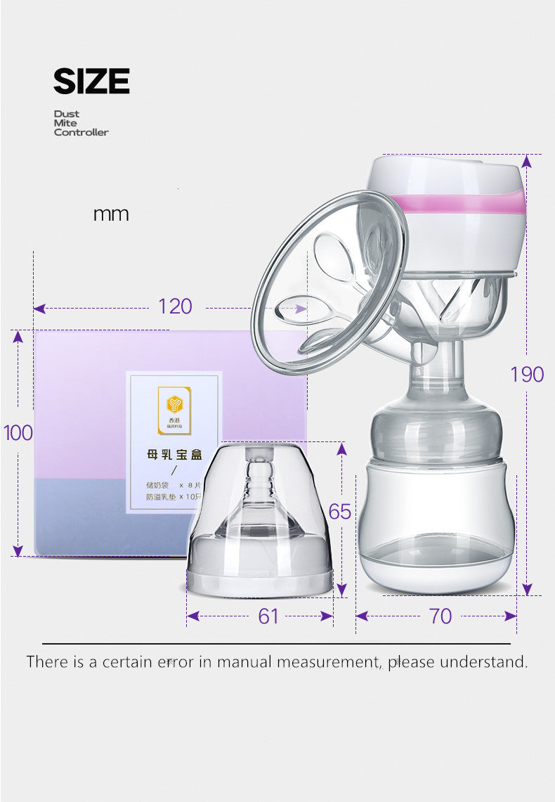 Yadala Electric Breast Pump Portable Breast Feeding Pumps Single Powered 3 Modes Pink