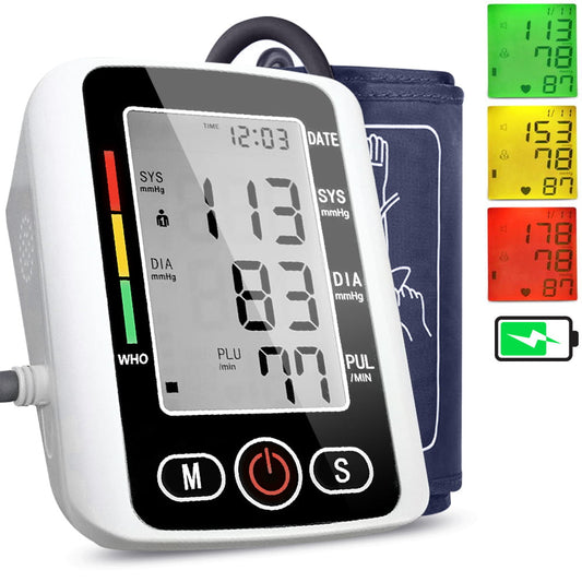 Blood Pressure Monitor BP Cuff Machine, Automatic High Blood Pressure Machine Kit, Pulse Rate Monitor for Home Use