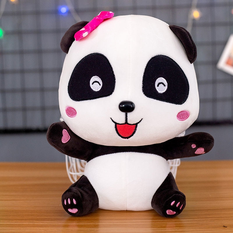 BabyBus Panda Plush Baby Bus Toys Kiki Miu Miu Panda Plushie Cartoon Animal Stuffed Dolls Toy Children Girls Birthday Gift