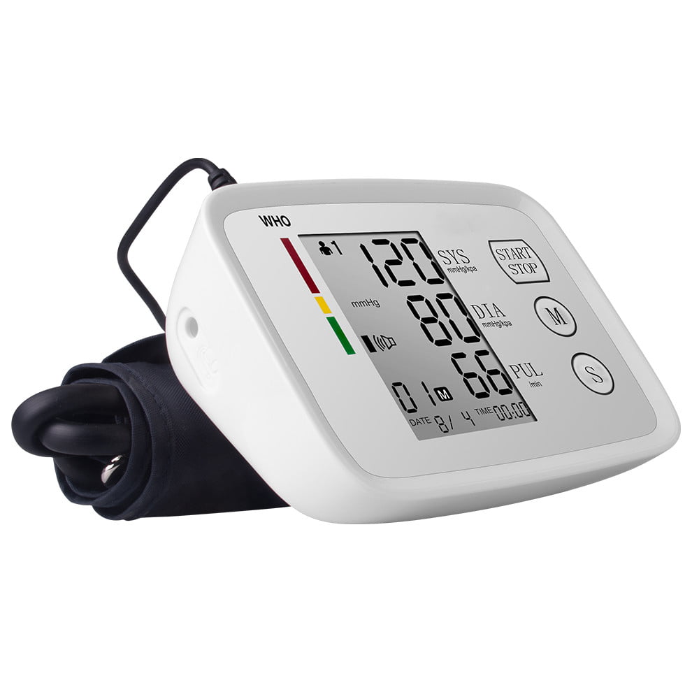 Blood Pressure Cuff, Rechargable Upper Arm Blood Pressure Monitor BP Machine, Accurate Blood Pressure Machine Kit, Pulse Rate Monitor for Home Use