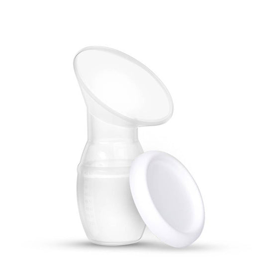 Manual Breast Pump, Food Grade Silicone Breast Pump for Beastfeeding with Lid, No BPA
