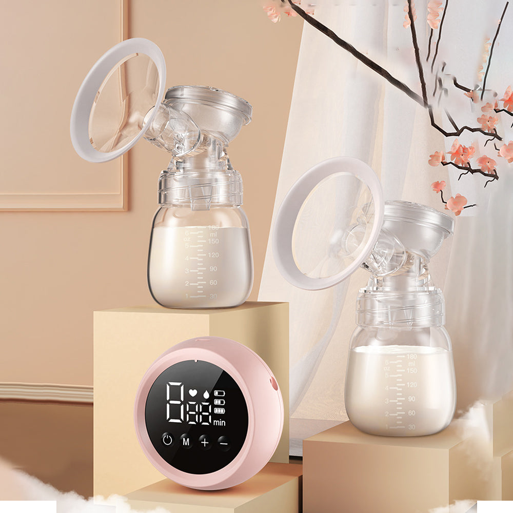 Double Electric Breast Pump, Portable Breast Pump, Rechargeable Breastfeeding Pump with LED Display 9 Speeds and 2 Modes