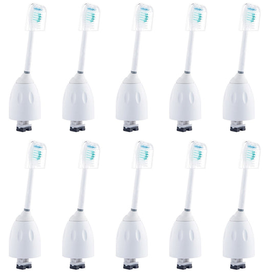 Replacement Toothbrush Heads Compatible with Philips Sonicare Screw-on E-Series Electric Rechargeable Toothbrush, Precision Clean Toothbrush Heads Refills, 10 Pack