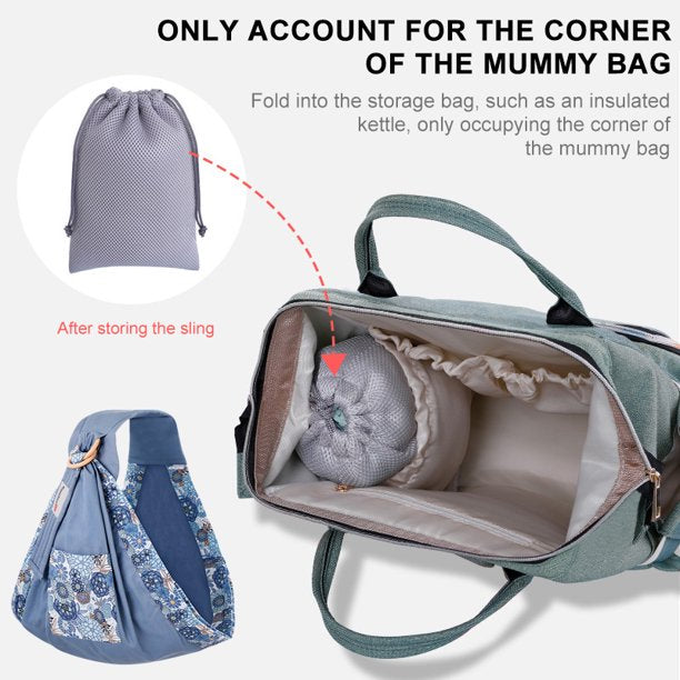 YADALA Baby Sling Wrap Carrier 4 in 1 Baby Carrier Stretchy Ergonomic Sling Infant Sling with Sturdy Rings Carrying