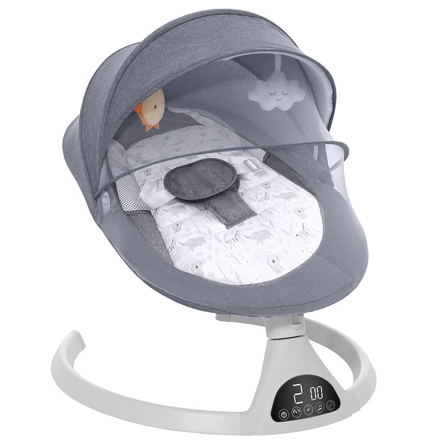 Portable Baby Swing for Infants, Electric Bluetooth Swing Remote Control Baby Bouncer Baby Rocking Chairs