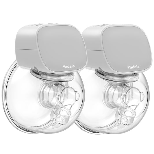 Braest Pump Hands Free Low Noise Automatic Yadala Double Breast Pump Portable Electric Breast Pump 24mm Grey