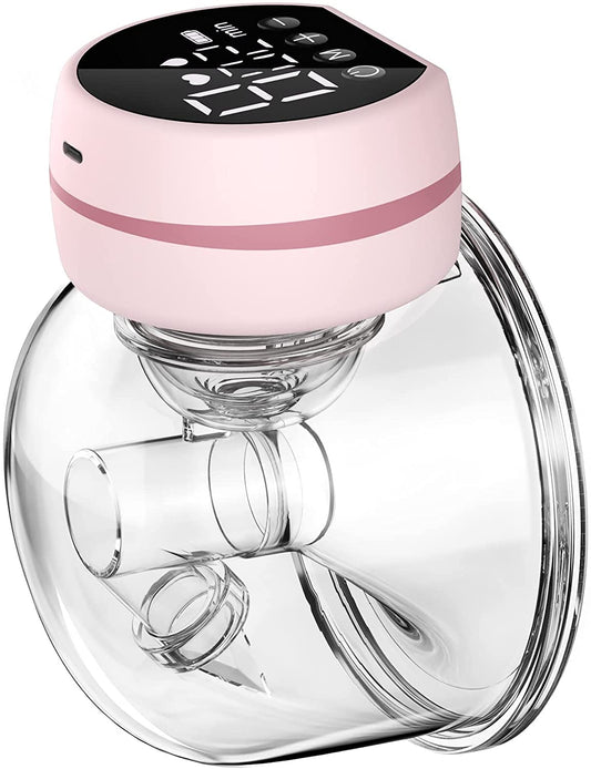 Yadala Wearable Breast Pump Hands Free - Portable Wireless Breast Pump Electric with 3 Mode & 9 Levels, Silicone Breastfeeding Breastpump Can Be Worn in-Bra, Low Noise & Painless with Massage 24mm