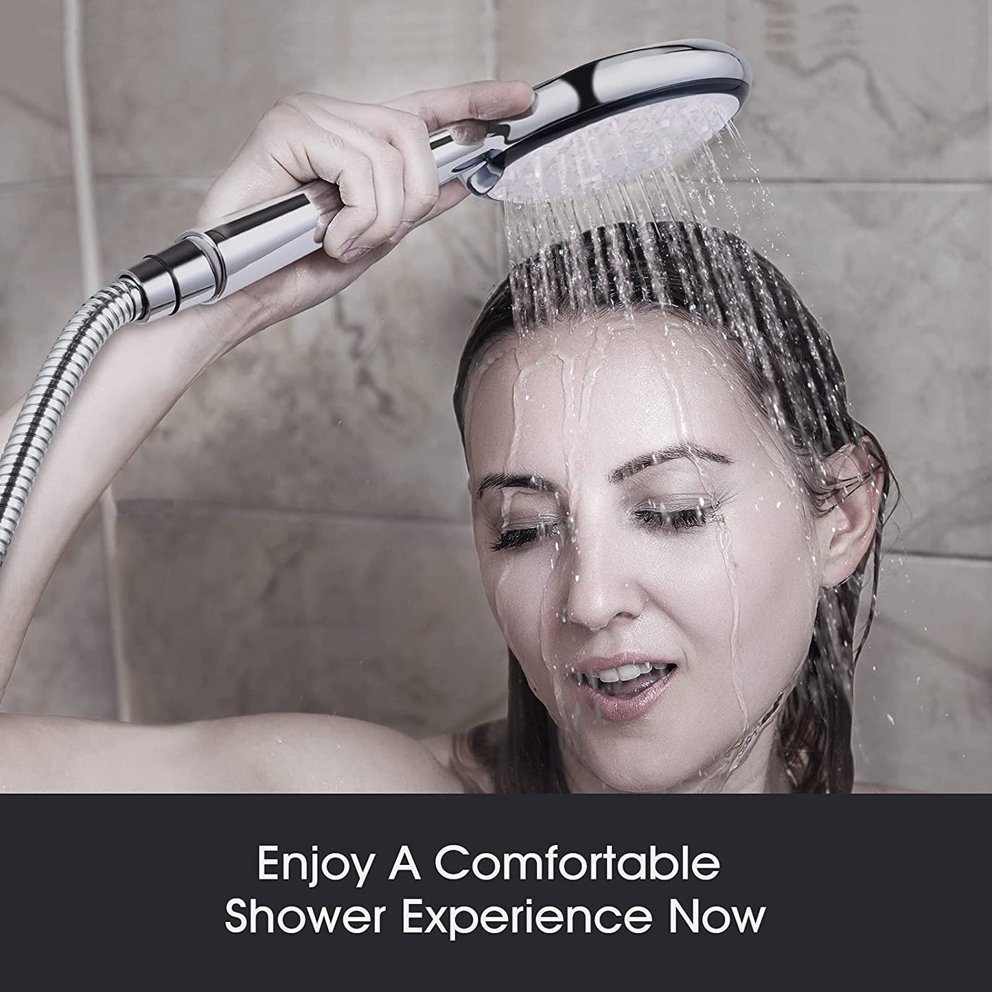 Handheld Shower Head, 6-Mode High Pressure Shower Head with Handheld, Built-in Power Wash to Clean Tub, Tile, Bidet & Pets, Adjustable Shower Holder