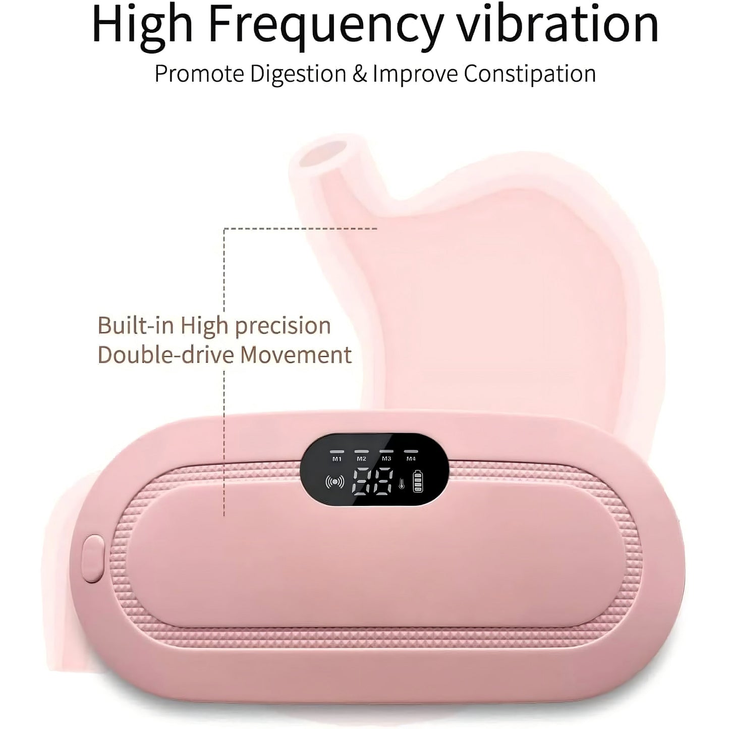 Heating Pad for Menstrual Cramps Relief Portable Cordless Heating Pad for Stomach Back Belly Pink