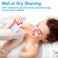 Electric Razor for Women, LAVERNER 2 In 1 Glide Pro 3.0 Painless Shaver Bikini Legs Underarm Public Hairs, Rechargeable Epilator Cordless Wet Dry Use, Blue
