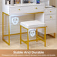 Vanity Set with Lighted Mirror, VIPLIVE Vanity Desk with Charging Station, Dressing Table Makeup Desk with Stool