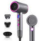 Hair Dryer,Kauoo Professional Ionic Blow Dryer Constant Temperature Hair Care,Fast Drying Low Noise Hairdryer with 3 Magnetic Attachments for Home,Travel and Salon,Grey