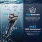 SweetLF Electric Shaver for Men, Cordless Rechargeable Electric Razor with Beard Trimmer, IPX7 Waterproof, Gifts for Men, Blue