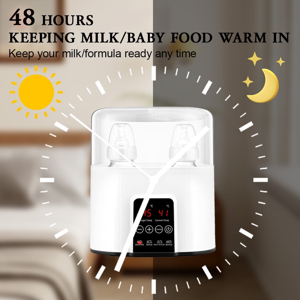 Yadala Baby Bottle Warmer, Bottle Sterilizer, 7-in-1 Fast Bottle Warmer Food Heater & Defros, White