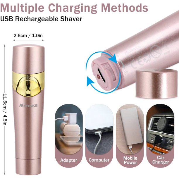 4 in 1 Painless Facial Hair Removal for Women, Rechargeable Bikini Trimmer Portable Electric Shaver Epilator Razors