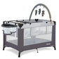 Portable Playard in Black, Lightweight, Packable and Easy Setup Baby Playard bassinet, Breathable Mesh Sides and Soft Fabric - Comes with a Removable Padded Mat