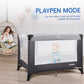 Portable Playard in Black, Lightweight, Packable and Easy Setup Baby Playard bassinet, Breathable Mesh Sides and Soft Fabric - Comes with a Removable Padded Mat