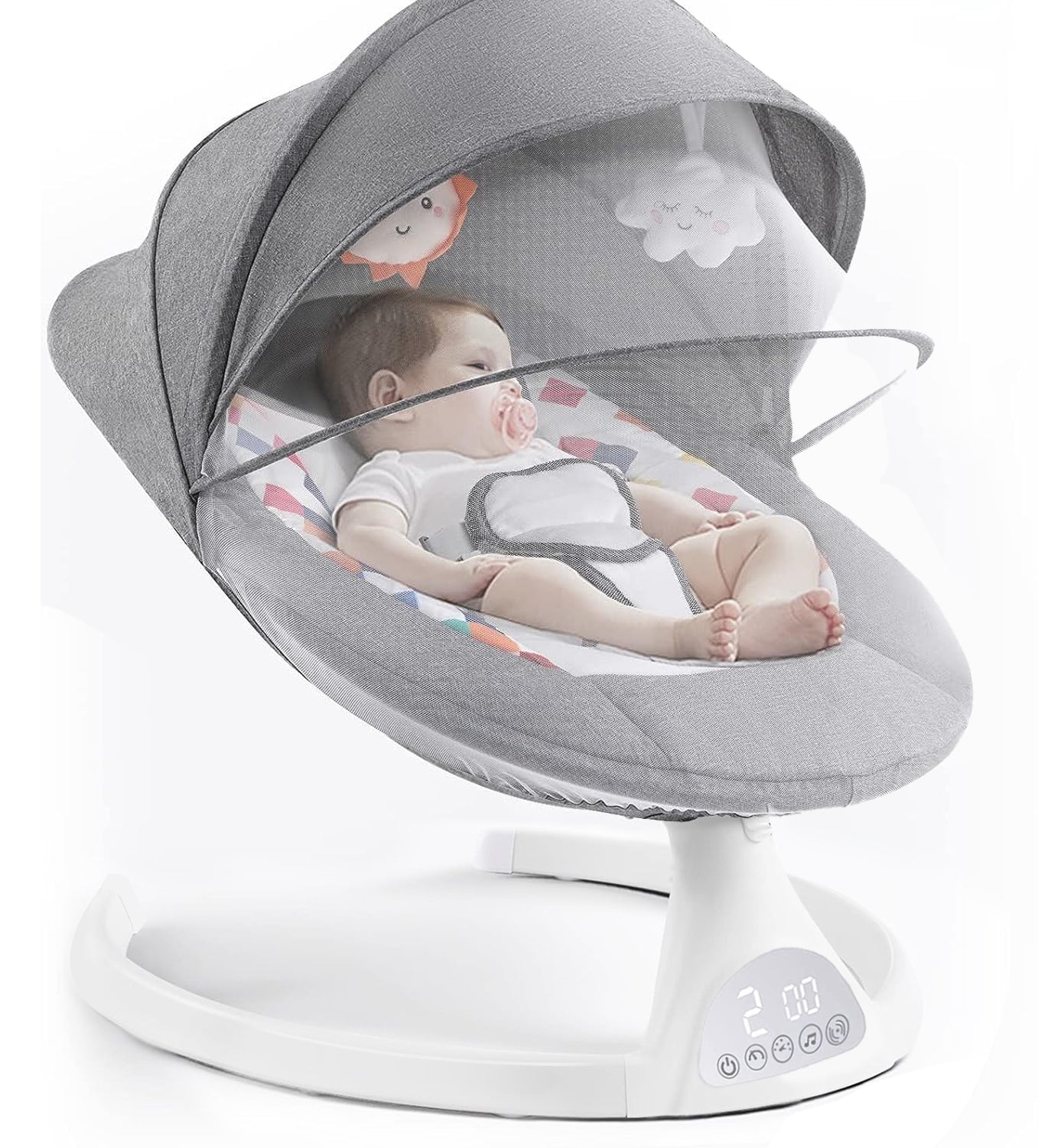 Yadala Baby Swing for Infants, Bluetooth Baby Swing Baby Rocker Chair with Gift Package