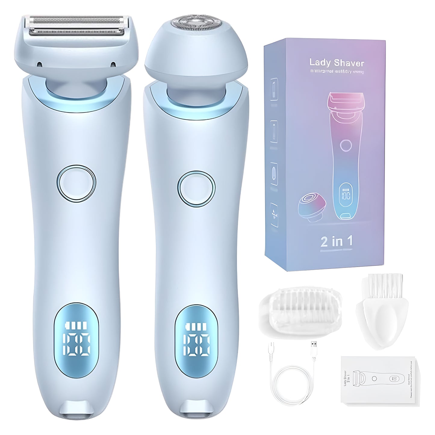 Epilator for Women, Laverner Smooth Glide Epilator for Women, Hair Removal for Face Legs Bikini Arms