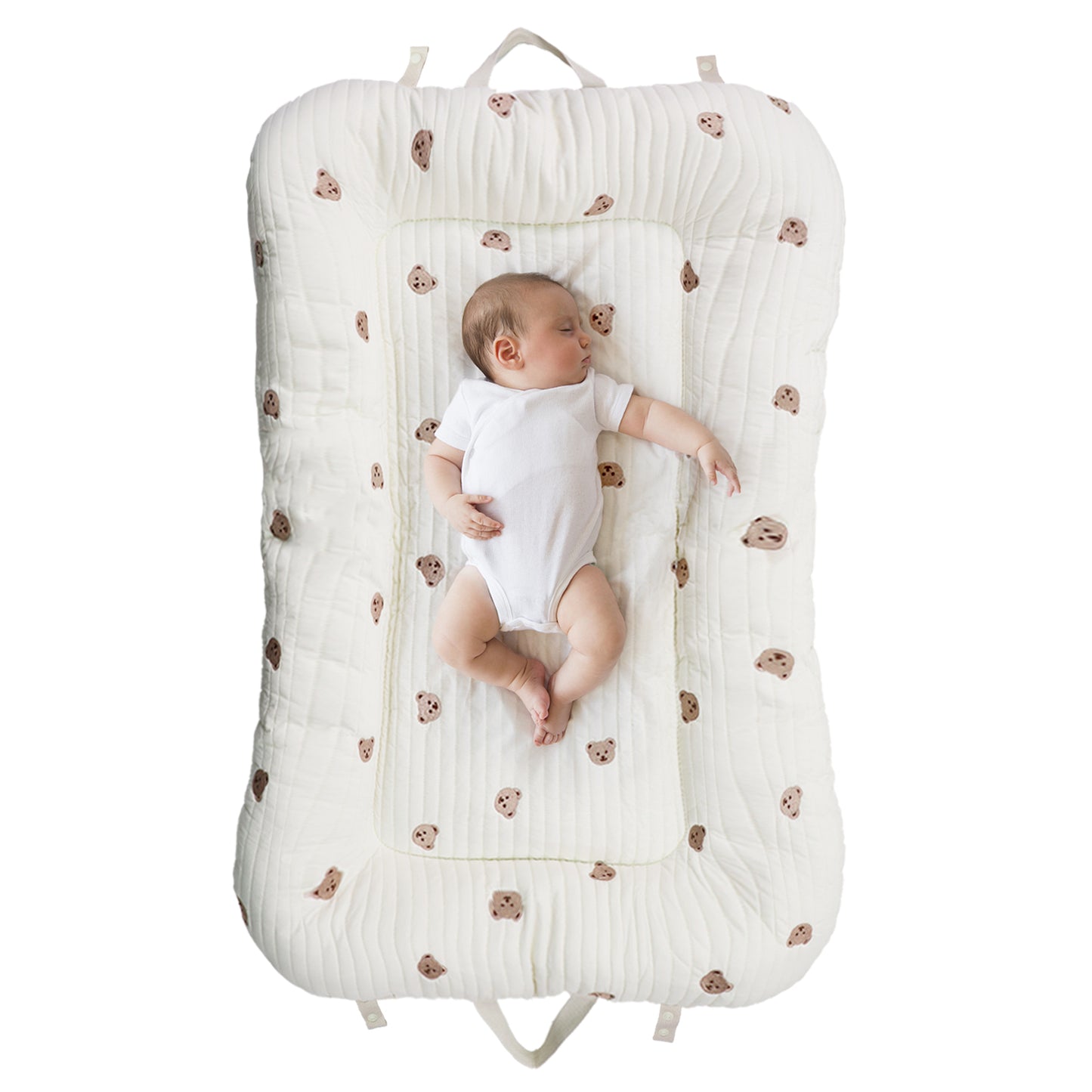 Baby Lounger, Baby Nest for Newborn, Breathable & Soft Snuggle Me Lounger Co Sleeping Bed for baby 0-12 Months, Portable Infant Lounger Baby Floor Seat for Home and Travel