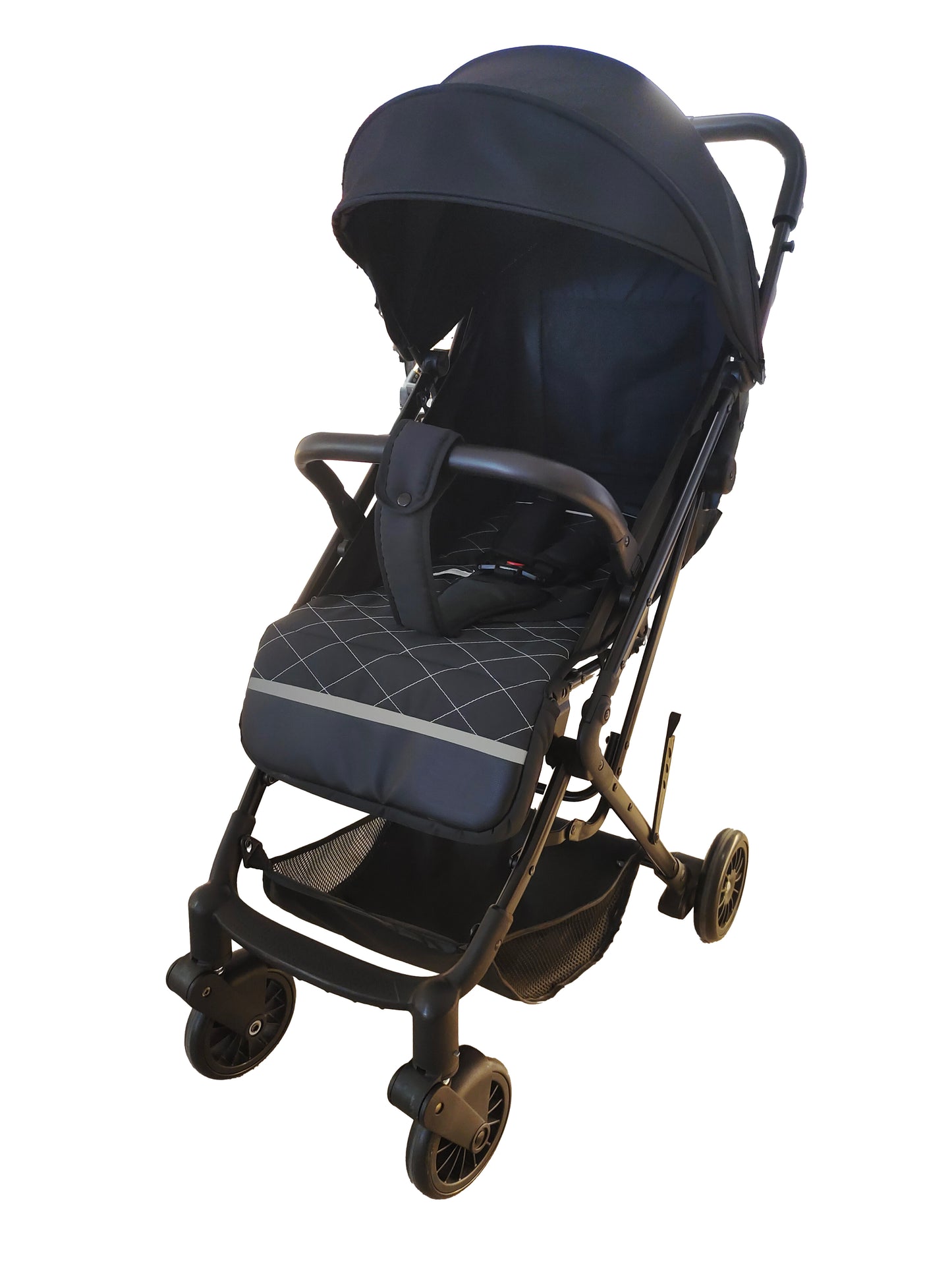 Baby Stroller,Yadala Compact Travel Stroller, One-Hand Folding Toddler Stroller with Adjustable Backrest, Cup Holder, Storage Basket and Canopy,Black