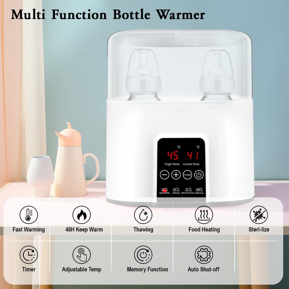 Yadala Baby Bottle Warmer, Bottle Sterilizer, 7-in-1 Fast Bottle Warmer Food Heater & Defros, White