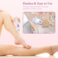 Epilator for Women, Facial Hair Mini Epilator for Body, Portable Hair Removal, Smooth Glide Epilator with LED for Face Legs Bikini-White/Pink