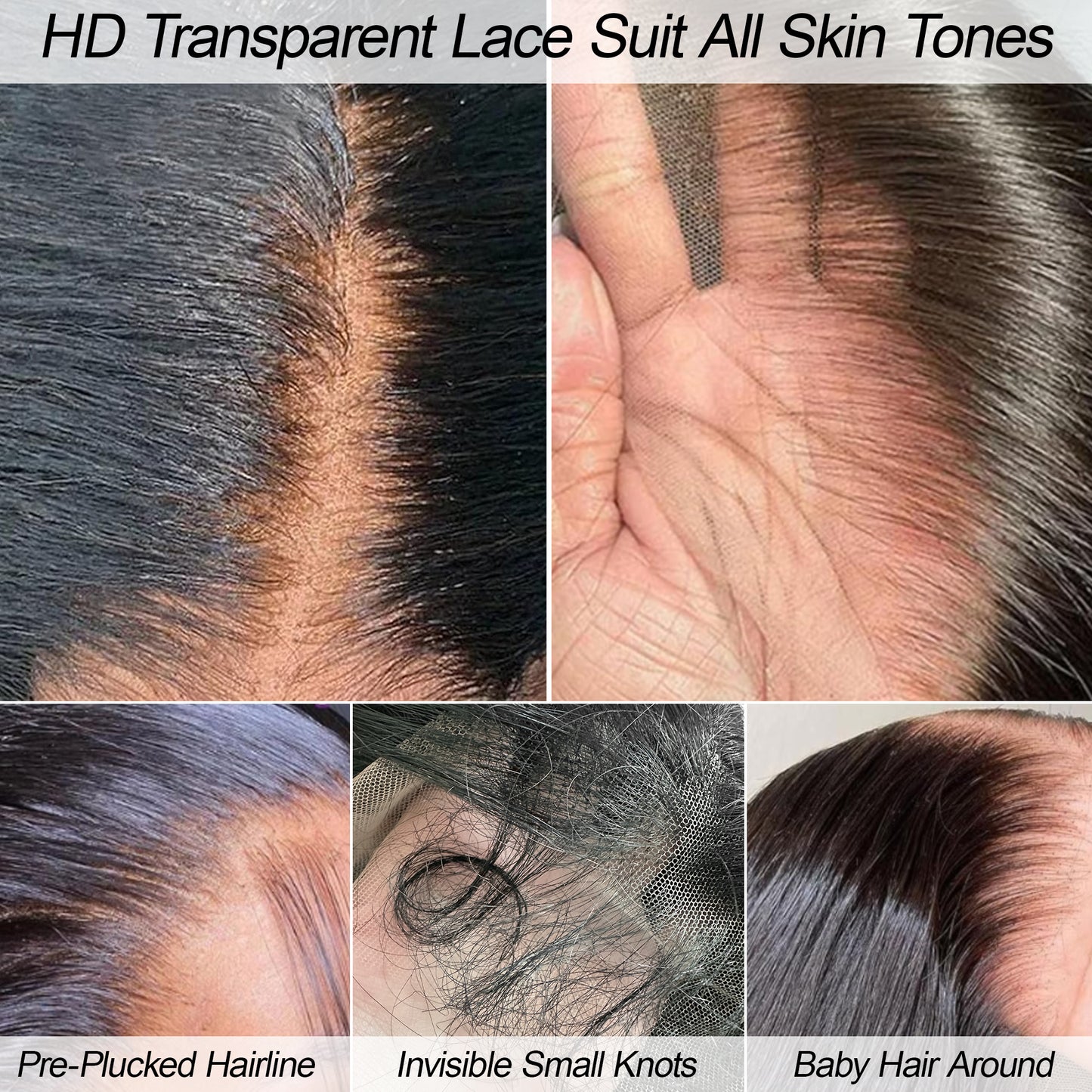 Human Hair 32 Inch 13x6 Lace Front Wigs 200 Density Straight HD Lace Front Wigs Pre Plucked Straight Glueless Human Hair 13x6 HD Frontal Wigs for Women