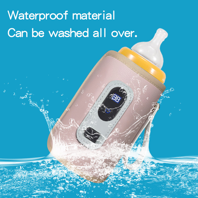 Portable Bottle Warmer, Yadala Intelligent Bottle Warmer, 3-Speed Temperature Regulation, Gray