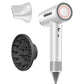 Kauoo Hair Dryer, High Speed Blow Dryer with Diffuser & 110,000 RPM Brushless Motor, Ionic Hair Dryer for Fast Drying, White