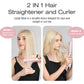 Jungle Wave Flat iron, 2 in 1 Hair Straightener & Curling Iron Styling Tool, Fast Heat Titanium Flat Iron, Pink
