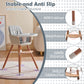 Yadala High Chair, 3-in-1 Convertible Wooden High Chair with Adjustable Legs & Removable Tray, Gray