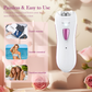 Epilator for Women, Facial Hair Mini Epilator for Body, Portable Hair Removal, Smooth Glide Epilator with LED for Face Legs Bikini-White/Pink