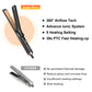 Flat Iron Hair Straightener and Curler 2 in 1，Jungle Wave 360° Airflow Styler Curling Iron, Ionic Hair Styling Tool with Vented Cool Air, 5 Adjustable Temps, Black