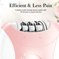 Epilator for Women, Facial Hair Mini Epilator for Body, Portable Hair Removal, Smooth Glide Epilator with LED for Face Legs Bikini-White/Pink
