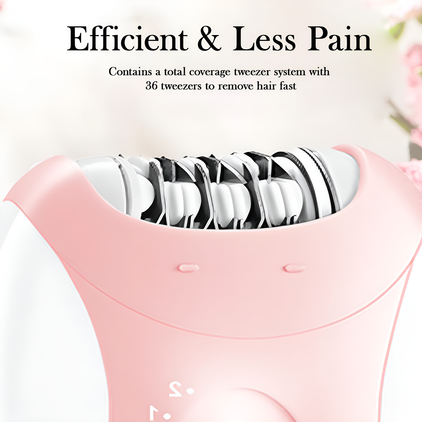 Epilator for Women, Facial Hair Mini Epilator for Body, Portable Hair Removal, Smooth Glide Epilator with LED for Face Legs Bikini-White/Pink