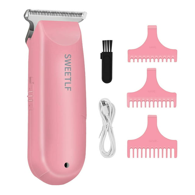 SWEETLF Hair Trimmer,Mini Cordless Hair Clipper, Portable & USB Rechargeable Haircut Clippers for Men Women Kids Pink