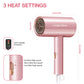Hair Dryer, 1800W Professional Blow Dryer, Ionic Hair Dryer with Nozzle, Foldable Handle Travel Hair Dryer, Constant Temperature Hair Care