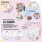 Yadala Baby Swing, Foldable Baby Swing for Infants with 5 Adaptable Speed, 12 Music, 3 Timer Setting, 0-12 Months, Pink