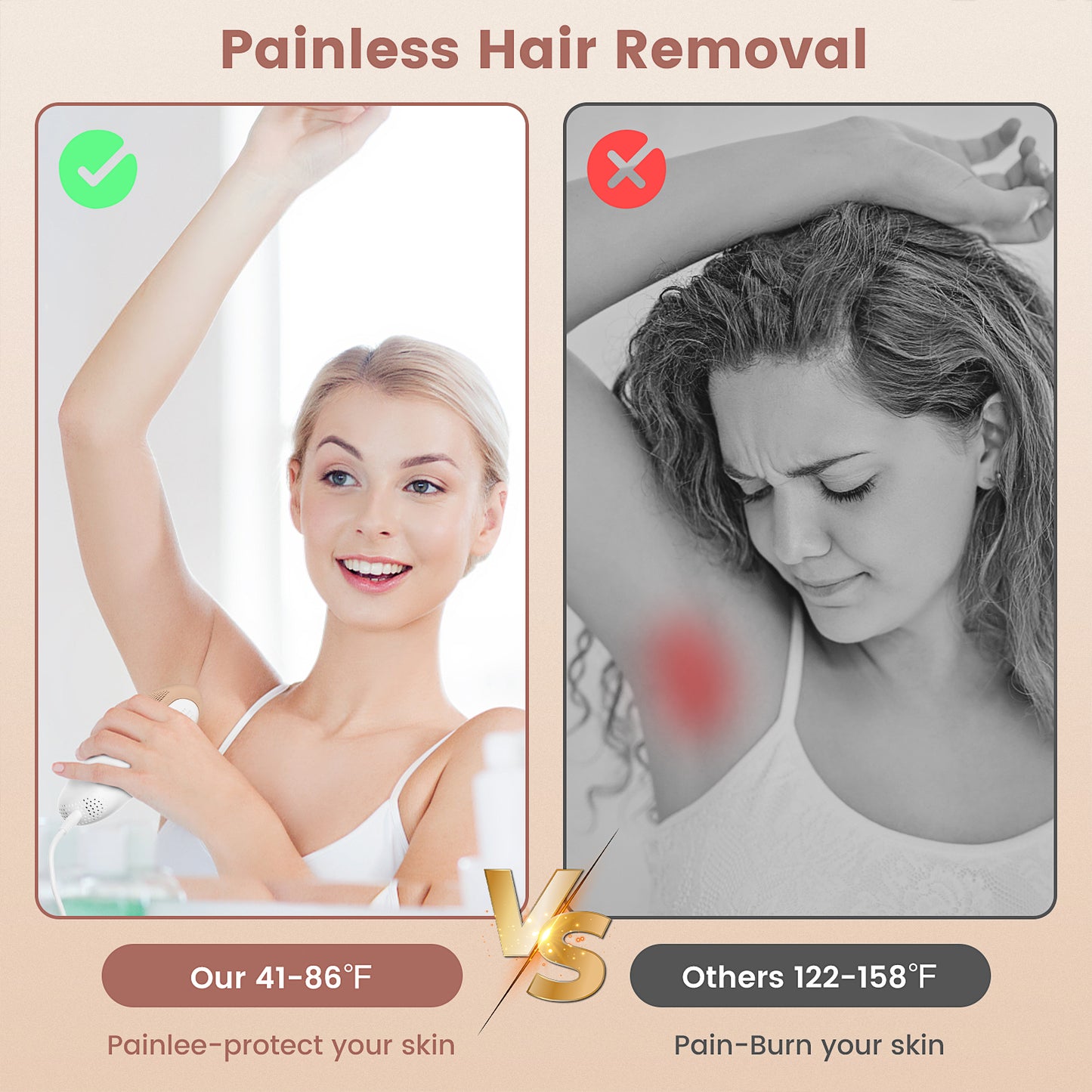 Laser Hair Removal, SweetLF IPL Hair Removal Device for Women and Men Face Permanent, 999999 Flashes for Arm Leg Whole Body Use