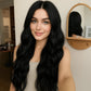 Clip in human Hair Extensions 20 Inch 4Pcs Natural Black Long Wavy Thick Hairpieces Weft Natural Hair Extensions for Women