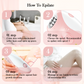 Epilator for Women, Facial Hair Mini Epilator for Body, Portable Hair Removal, Smooth Glide Epilator with LED for Face Legs Bikini-White/Pink
